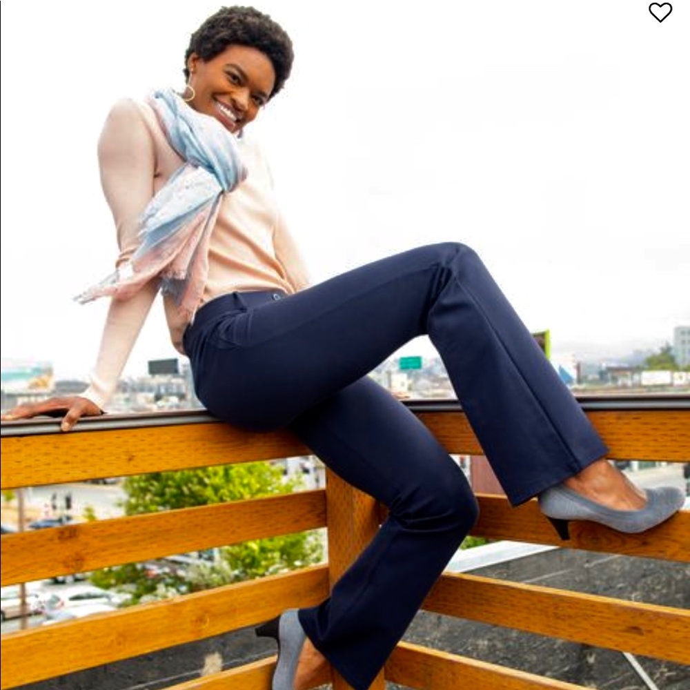 Betabrand six button dress pants yoga pants navy